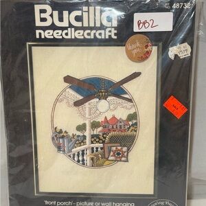 Bucilla Needlecraft Front Porch Wall Art - Blue, Green, Red New in package
